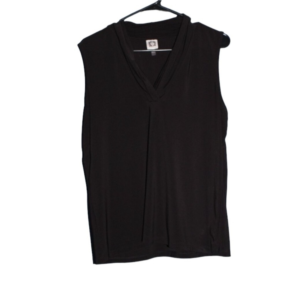 Black Anne Klein large sleeveless blouse